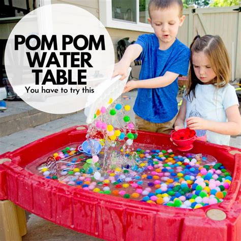 Pom Pom Water Table An Outdoor Activity Parenting Quest