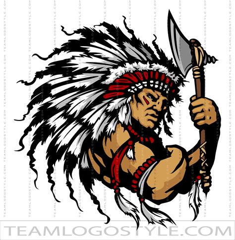 Indian Chief Clip Art Graphic Warrior Indian Image In Vector Format