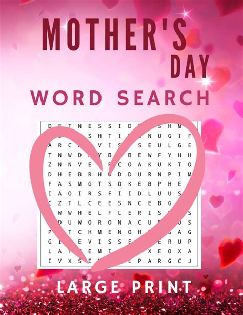 Mother S Day Word Search Large Print Word Find Puzzle Book For Adults With Solution By Edyta