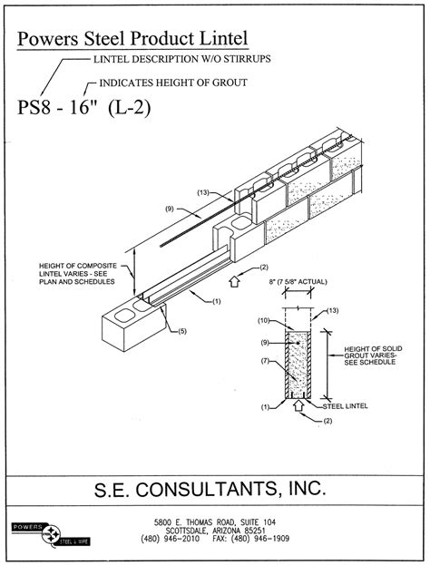 Powers L2 Lintel Masonry Accessories Inc