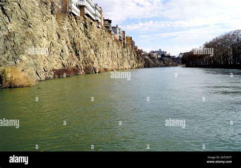 The Cliffs Along The Mtkvari River Tbilisi Georgia Stock Photo Alamy