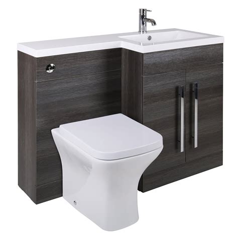 Make the most of your storage space and create an. Designer RH Grey Combi Bathroom Vanity Unit with Basin ...