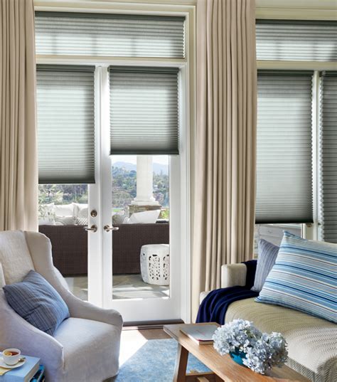 Blinds are a versatile and functional option for covering sliding glass doors. Sliding Glass Door Blinds | French Door Window Treatments