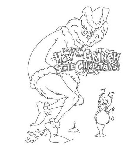 How The Grinch Stole Christmas Clip Art Black And White