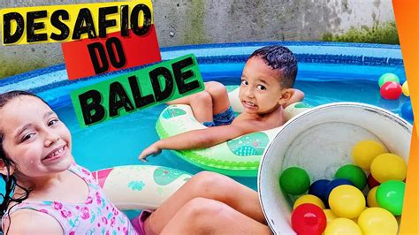 ⏰desafio Do Balde Na Piscina Youtube