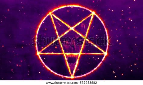 Inverted Pentagram Symbol Face Evil Illustration Stock Illustration