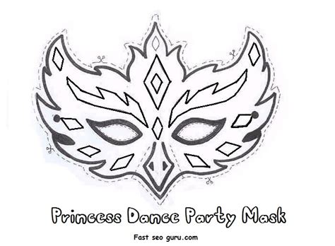 Doodle art alley coloring pages. Printable princess dance party mask cutouts coloring in mask