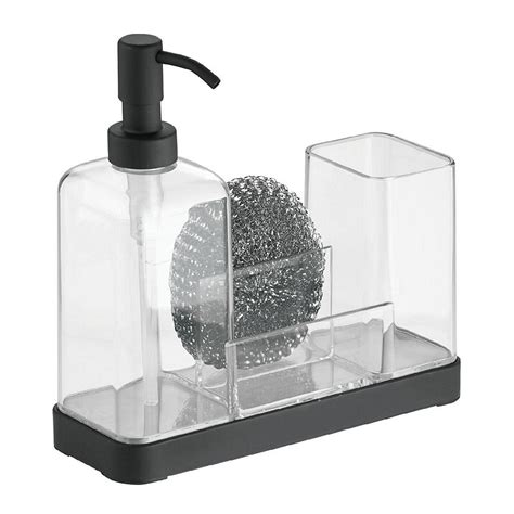 Mdesign Plastic Kitchen Sink Countertop Hand Soap Dispenser Matte