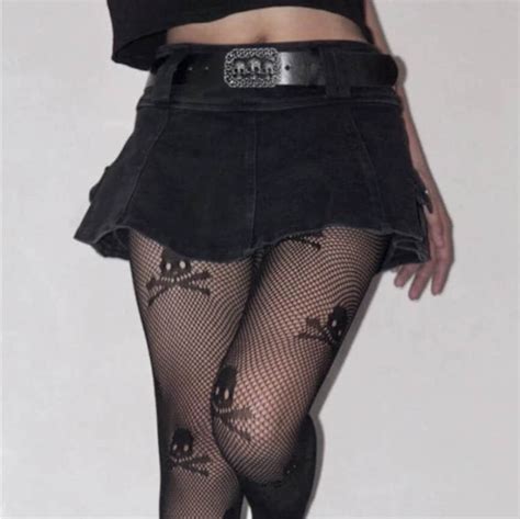 Harajuku Y2k Denim Skirt Women Dark Gothic Streetwear Mini Etsy