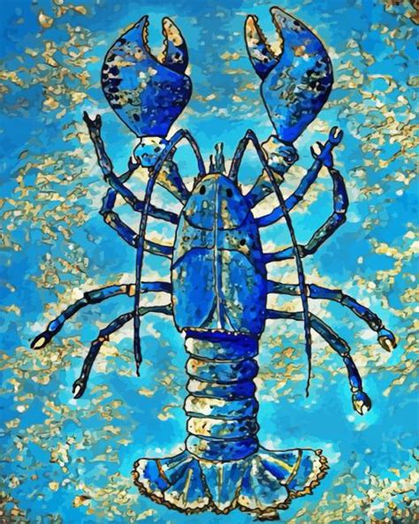 Blue Lobster Paint By Numbers Paint By Numbers