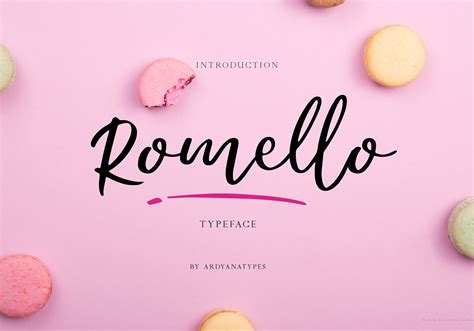 This font is for personal use only! Free Romello Typeface Script Font - Free Design Resources