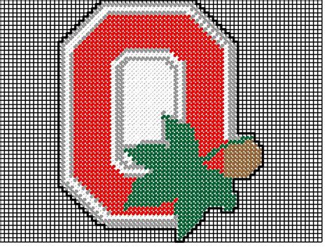 In three simple steps you will transform a picture into a beautiful cross stitch chart. o for ohio | Plastic canvas patterns, Canvas patterns ...