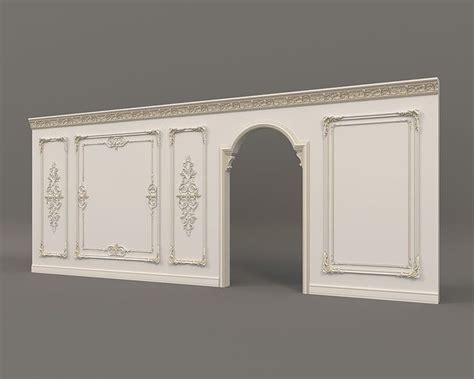 European Style Interior Wall Decoration 9 3d Model Cgtrader