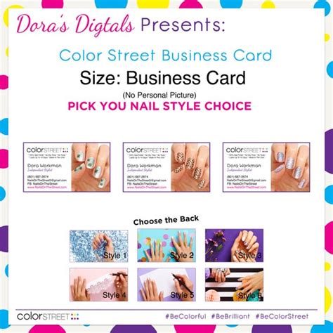 Anywhere you have white in your design, the white material will show. Color Street Business Card 3 Custom Digital Download