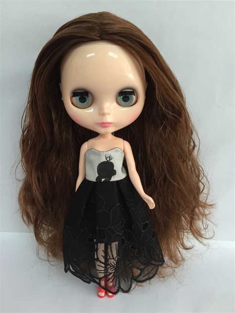 Free Shipping Cost Nude Blyth Doll Brown Hair Factory Doll Suitable For Diy Change Bjd Toy For