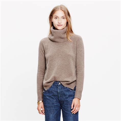 Lyst Madewell Cashmere Convertible Turtleneck Sweater In Natural