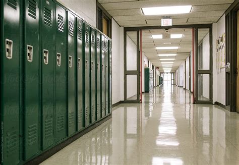 Hallway In American High School by Raymond Forbes Photography - School ...