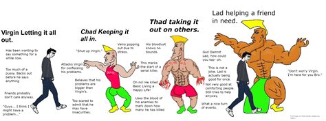 virgin letting it all out vs chad keeping it all in r virginvschad