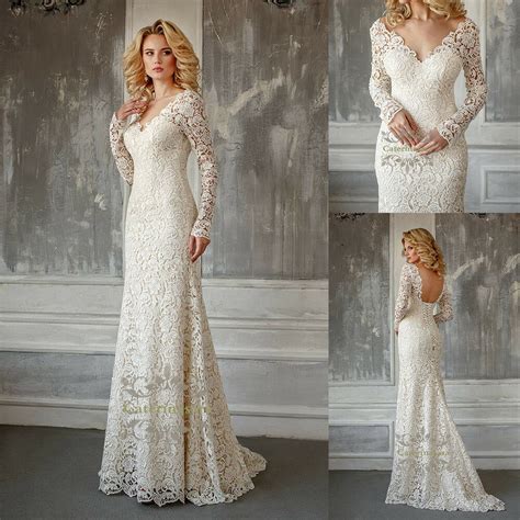 Up to 70% off original retail price. Magic French lace wedding dress Illusion V Mermaid/Trumpet ...