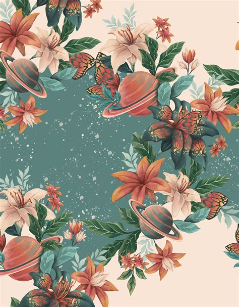 Tropical Universe Saturn Flowers On Behance