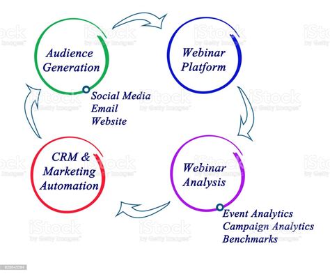 Diagram Of Marketing Cycle Stock Photo Download Image Now Audience