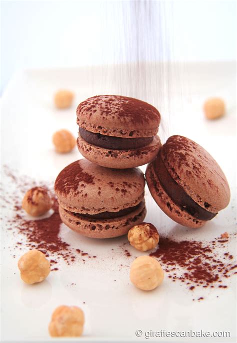 Chocolate And Hazelnut Macarons Giraffes Can Bake