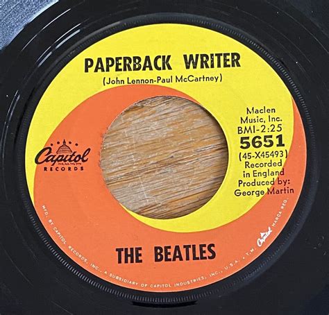 Beatles Paperback Writer Rain Capitol 5651 Rare Subsidiary Perimeter