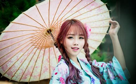 Asian Oriental Women Woman Female Model Girl Girls Mood Wallpaper