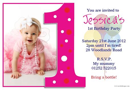 In 1st birthday include 1. First birthday invitations - Card Invitation Templates ...