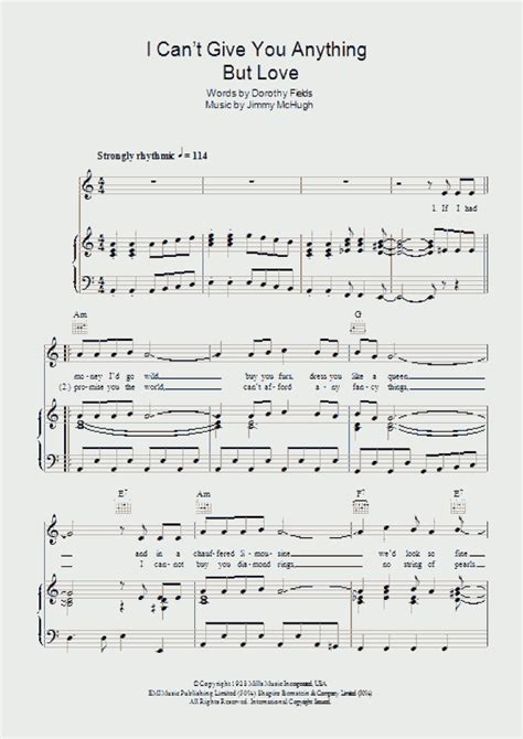 I Cant Give You Anything But Love Piano Sheet Music