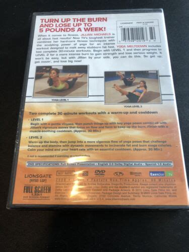 Jillian Michaels Yoga Meltdown Dvd 2010 New And Sealed 31398120193