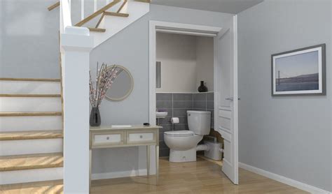 The concrete floor must be broken into and drainpipes installed, then new concrete must be poured. SaniAccess 2 - Saniflo Depot | Upflush Toilets