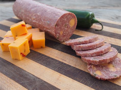 Summer Sausage With Jalapeno And Cheese Rust Meat Market And Game