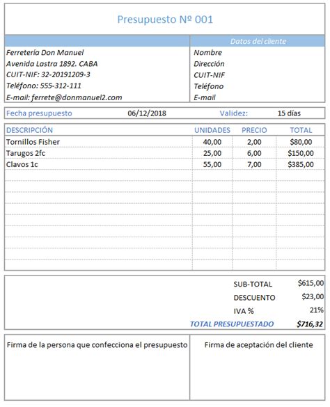 Descargar Presupuesto Personal Excel Gratis Sample Excel Templates
