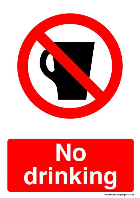 No Drinking Prohibition Sign Health And Safety Signs
