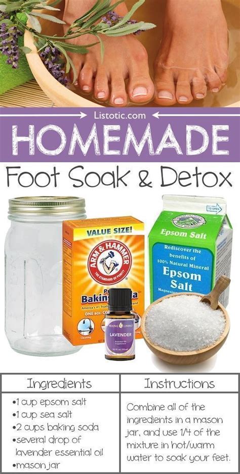 Diy Homemade Detox Foot Soak Recipe Made With Essential Oils Baking Soda And Sea Salt