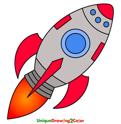 How To Draw A Rocket Step By Step Pictures With Instructions