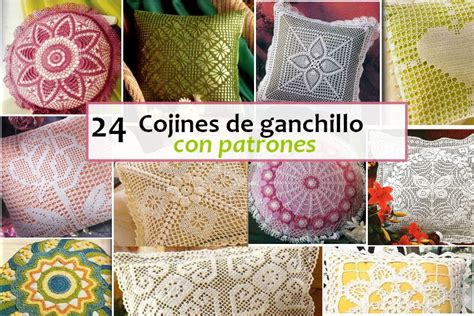 4 cojines tejidos a crochet. 24 Cojines de Ganchillo con Patrones ⋆ Manualidades Y ...