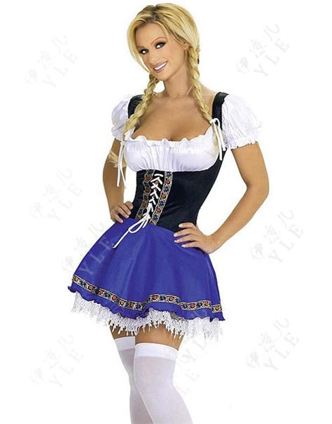 German Oktoberfest Promotional Clothing Halloween Maid Uniforms Bar