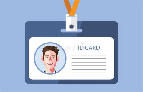 Flat Characters Of Id Card Concept Illustrations Stock Vector