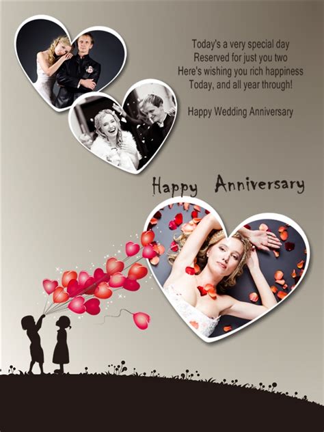 Send free anniversary cards to celebrate the everlasting togetherness with your love. Anniversary Collage / Card Add-on Templates - Download Free