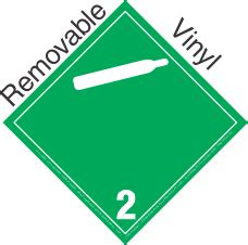 International Wordless Non Flammable Gas Class Removable Vinyl