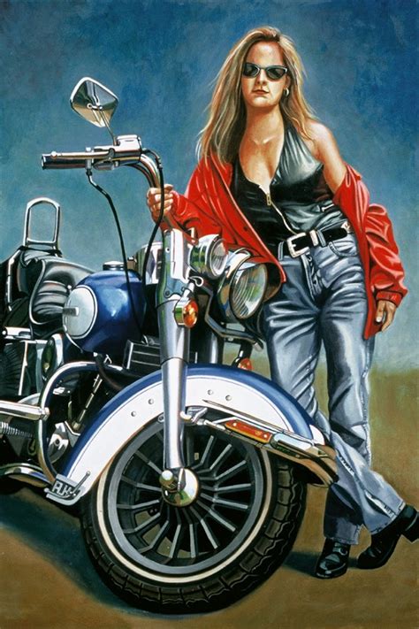 Motorcycle Art Prints Biker Babes Dudes Original Art