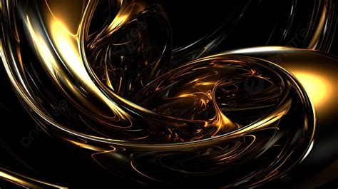 Golden And Black Abstract 3d Background Gold Background Gold Wave