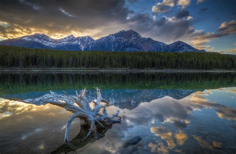 Mountains Coast Forests Scenery Lake Parks Canada Patricia Lake
