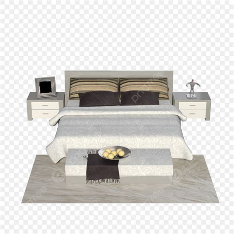 Double Bed PNG Transparent Bedroom Leather Double Bed Bedroom Clipart