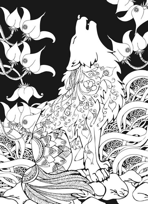 Wolf Adult Coloring Pages Printable Free Hksay