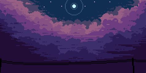 Good Night By Qmffnaowlr Pixel Art Background Night Background