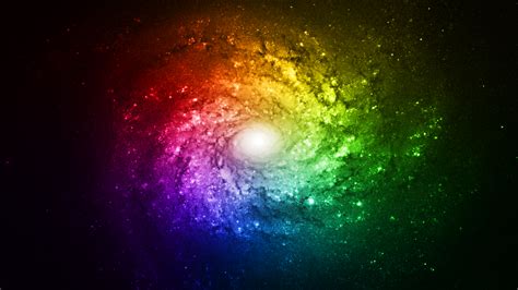 Rainbow Galaxy Bright Wallpaper Full Hd By
