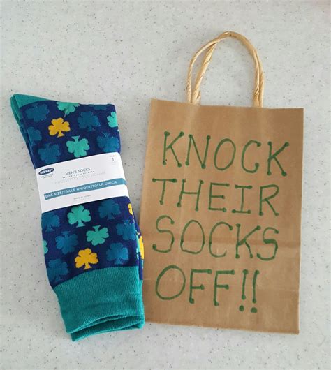 Knock Their Socks Off Good Luck T Good Luck Ts Reusable Tote Bags Luck T